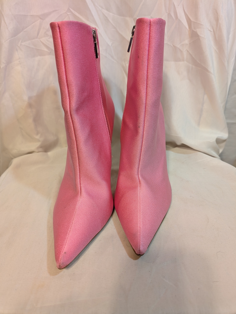 Pink Pointed Toe Women's Ankle Boots
